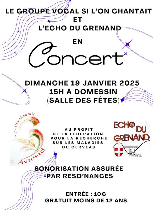 Concert (Groupe vocal Si l’on chantait et l’Echo du Grenand)