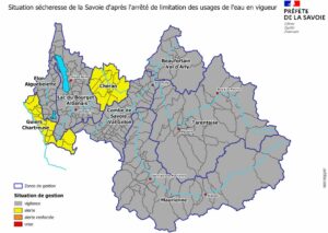 Maintien de la situation d' »Alerte » sécheresse sur une partie de la Savoie