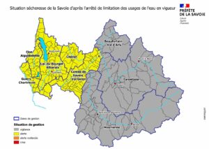 Passage en situation d&rsquo; « Alerte » sécheresse de la Savoie